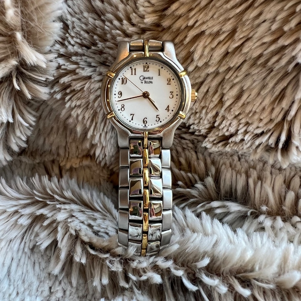 Vintage Bulova Caravelle Women Two-Tone Watch